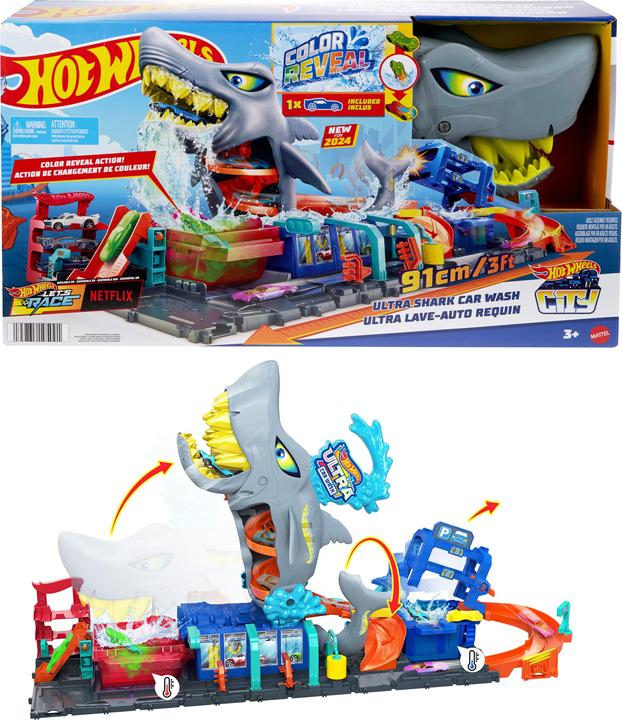 Produktbild Hot Wheels City Ultimative Hai Auto-Waschanlage
