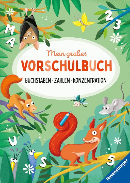 Productafbeelding Ravensburger Mein grosses Vorschulbuch: Buchstaben Zahlen Konzentration (Duits)
