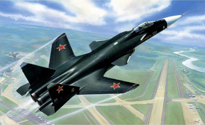 Actual product image Carson 1:72 Fighter jet Sukhoi SU-47 Berkut WA