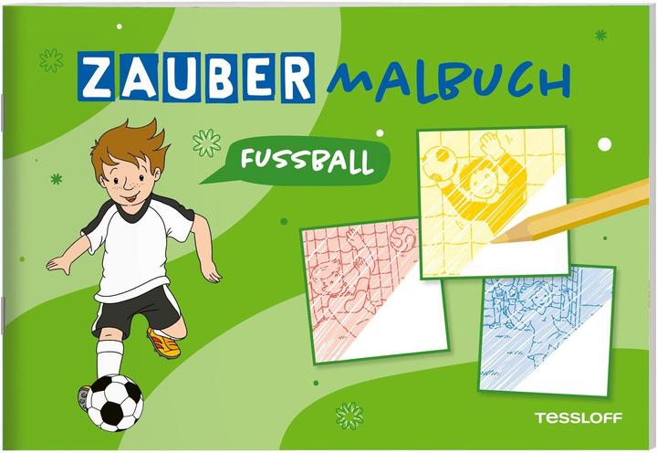 Actual product image Tessloff Magic colouring book. Football