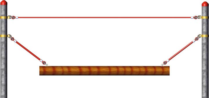 Huck Seiltechnik Huck Seilparcours Haiger, Einzelelemente (200 cm)