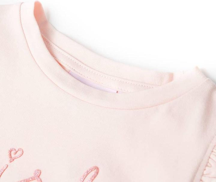 Produktbild VidaXL Kinder-T-Shirt mit Rüschenärmeln Zartrosa 104,Material (104)