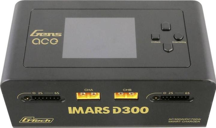 Immagine prodotto Gens Ace Caricabatterie RC IMARS D300 G-Tech Channel AC/DC 300W/700W UE Nero
