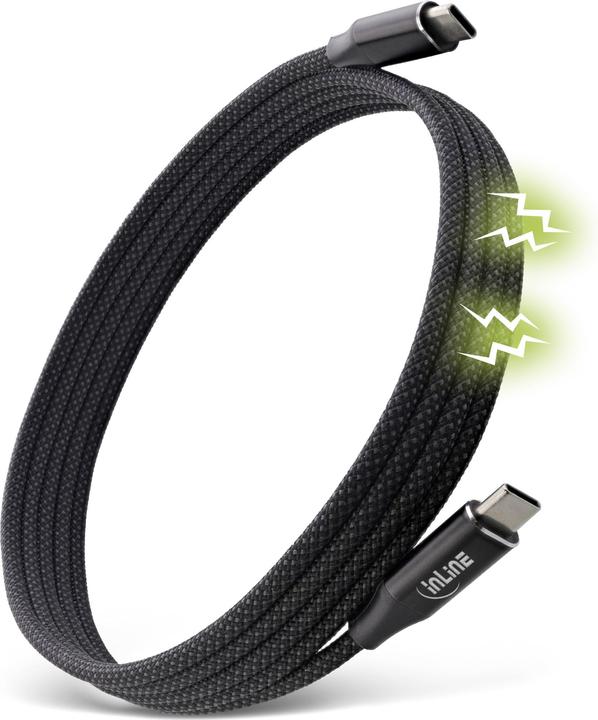Actual product image InLine Magnetic USB-C cable (1.50 m, USB 2.0)