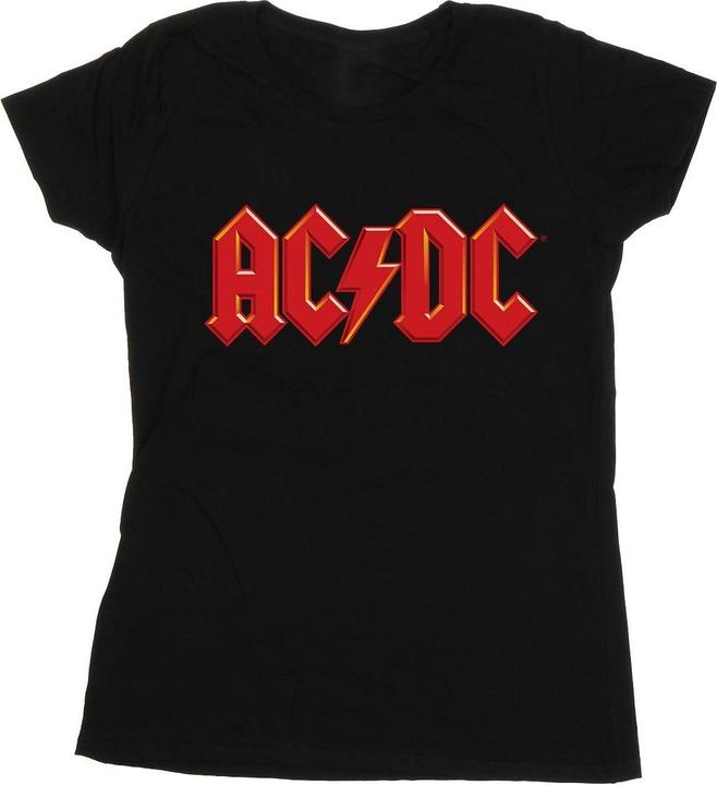 Actual product image AC/DC Womens/Ladies Red Logo Cotton T-Shirt (M)