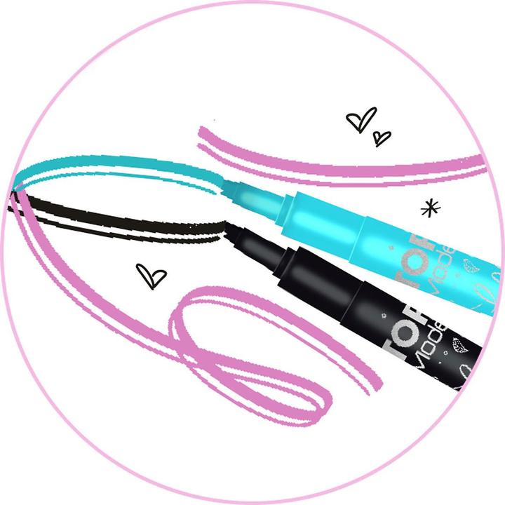 Image du produit Depesche Handlettering Set Top Model 4 crayons (Noir, Violet, Pink, Turquoise, 4 x)