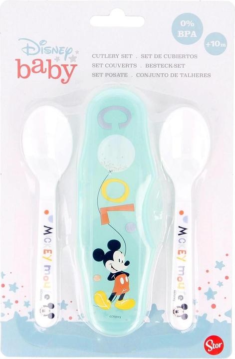 Produktbild Stor Babylöffel Reiseset Mickey Mouse