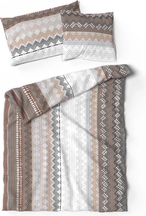 Actual product image Lotus Bettwaren Seersucker bed linen Egona beige (Pillowcase, 50 x 70 cm)