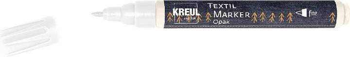 Actual product image Kreul Textilmarker OPAK, Rundspitze fine, weiá (White, 2 mm, 1 x)