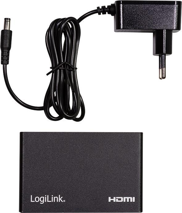 Produktbild LogiLink HD0038 HDMI Splitter 1x4-Port, 4K/60 Hz, HDCP, EDID, HDR, CEC, downscaler