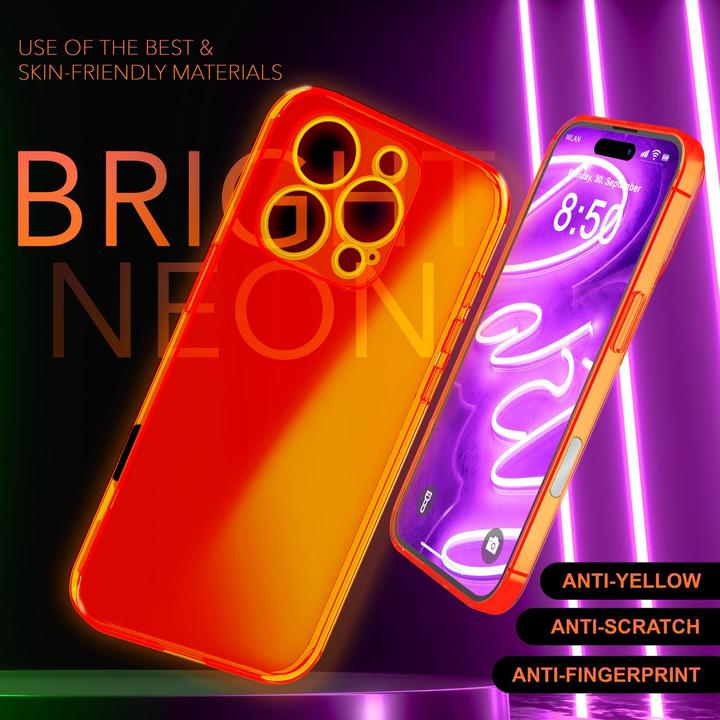 Produktbild Nalia Klar Transparente Neon Silikon Hülle (Apple iPhone 16 Pro Max)