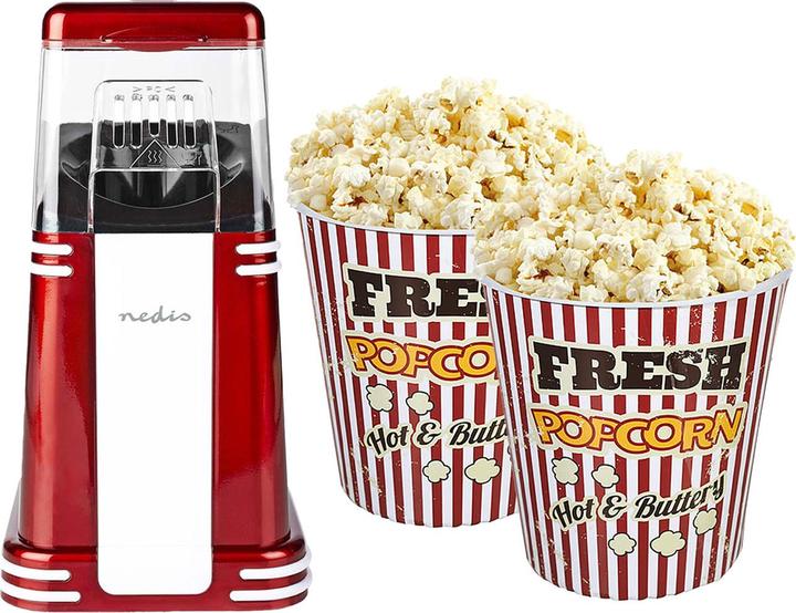 Image du produit Nedis Retro Popcorn Maschine, inkl. 2 Kino-Popcorn-Becher