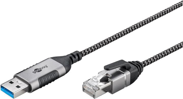 Image du produit Goobay Câble Ethernet USB-A 3.0 vers RJ45, Slim, 7,5 m (USB 3.0, RJ45, RJ45 (1x))