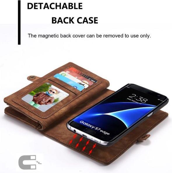 Produktbild Caseme Leder Portemonnaie mit Plastik Hülle (Samsung Galaxy S7 Edge)