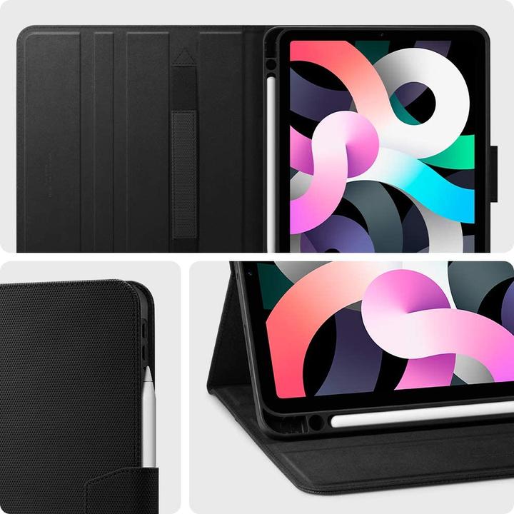 Actual product image Spigen Tablet Case Liquid Air Folio Apple iPad Air 4 2020 Black (iPad Air 2020 (4. Gen))