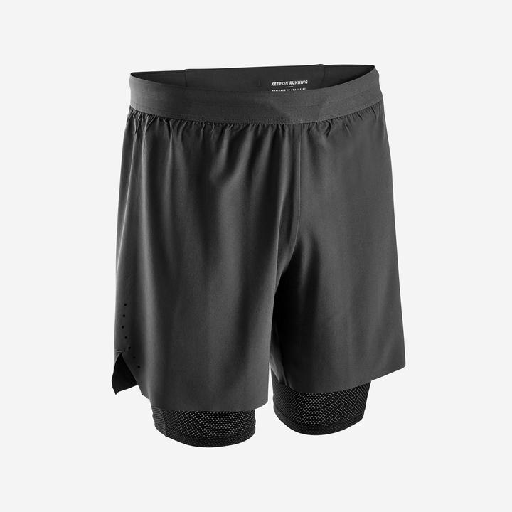 Image du produit Kiprun Laufshorts Herren Tights 2-in-1 - schwarz (L)