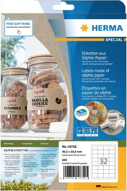 Produktbild HERMA Graspapier Etiketten A4