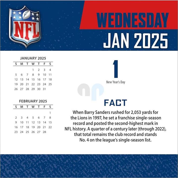 Actual product image NFL - All Team - Desk Calendar 2025 (Italian, Spanish, English, French, German)