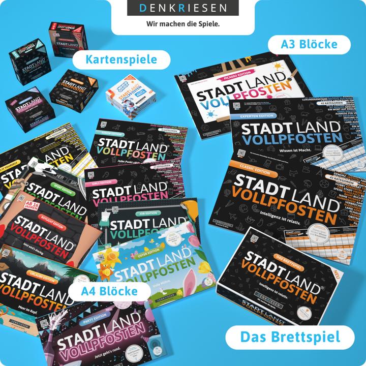 Produktbild Denkriesen STADT LAND VOLLPFOSTEN – JUNIOR Erweiterung "Jeder Punkt zählt" zum offiziellen Brettspiel (Deutsch)