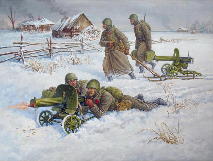 Produktbild Tamiya 1:72 Sov.Maschinengewehr m.Crew (Winter)