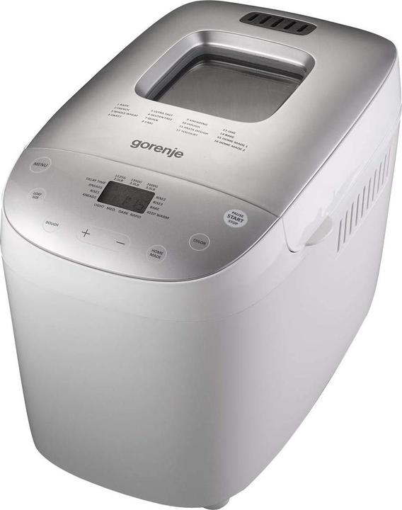 Produktbild Gorenje Brotbackautomat BM1600WG Leistung 850 W, Anzahl Programme 16, LCD-Bildschirm, Weiss/Silber