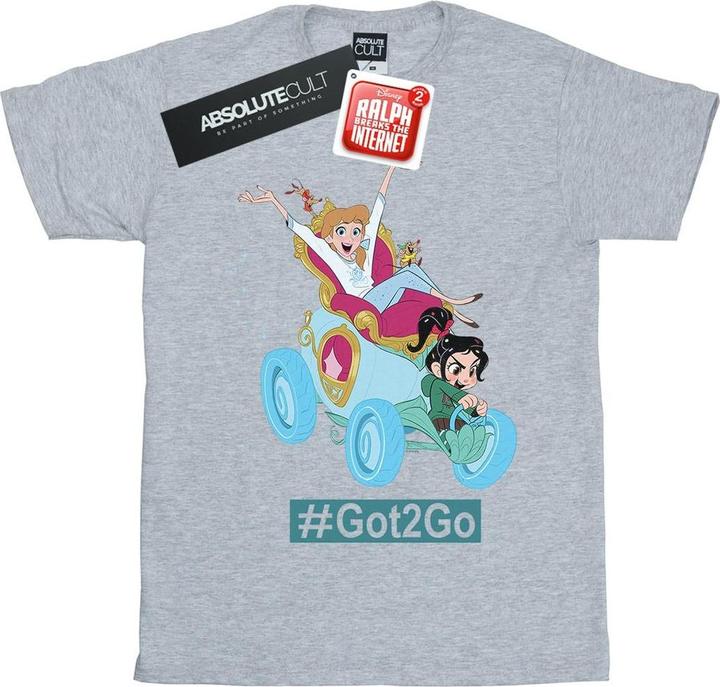 Actual product image Disney Womens/Ladies Wreck It Ralph Cinderella And Vanellope Cotton Boyfriend T-Shirt (L)