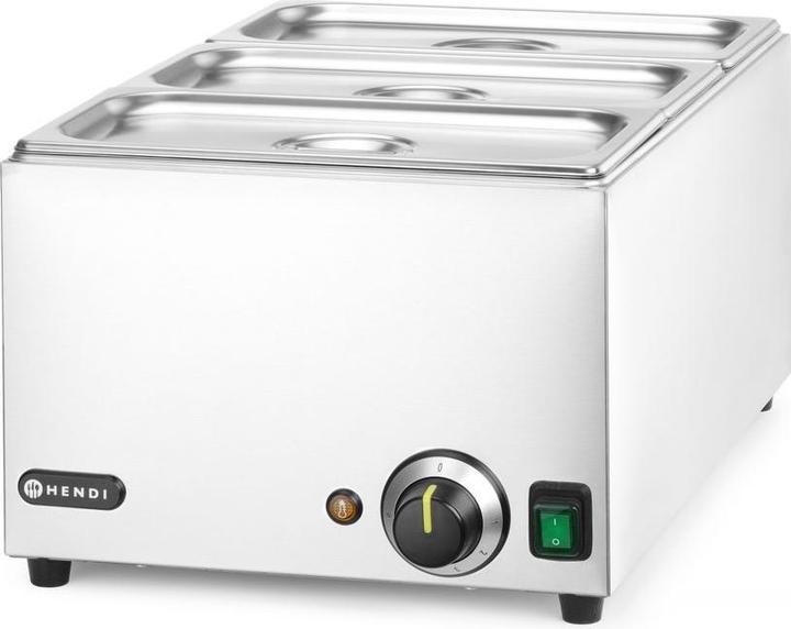 Produktbild Hendi Set: Bain-Marie Ranger + 3x GN 1/3 Behälter mit Deckel,, GN 1/1, 230V/1000W, 590x332x(H)