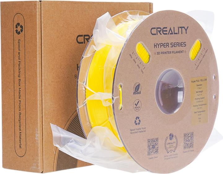 Actual product image Creality Hyper PLA - 1.75mm - 1kg (PLA, 1.75 mm, 1000 g, Yellow)