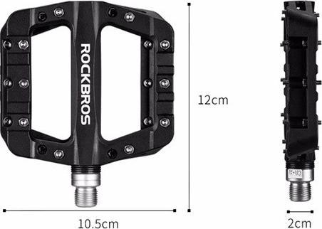 Produktbild Rockbros 2017-12CBK Nylon-Fahrradpedal-Set – Schwarz