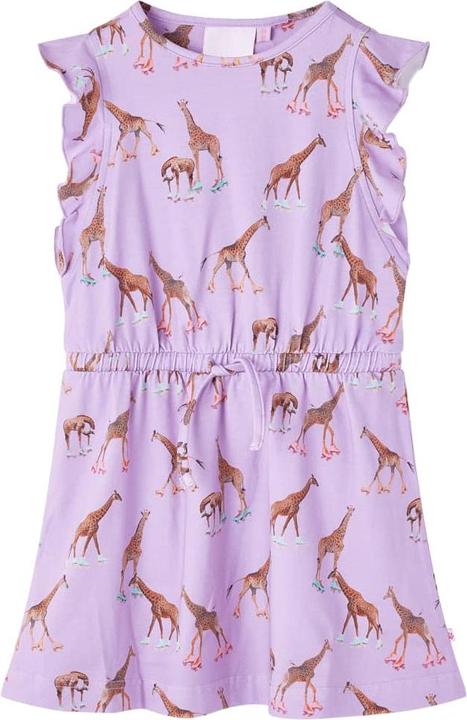 VidaXL Kinderkleid mit Rüschenärmeln und Taillenband Lila