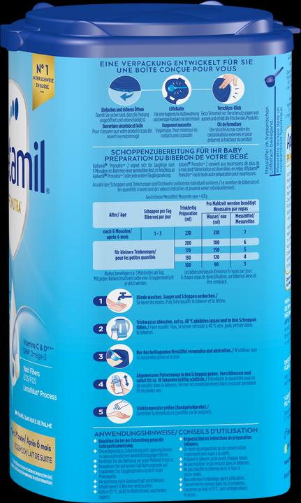 Nährwerte und Zutaten Aptamil Pronutra 2 (800 g, ab 6 Monaten)