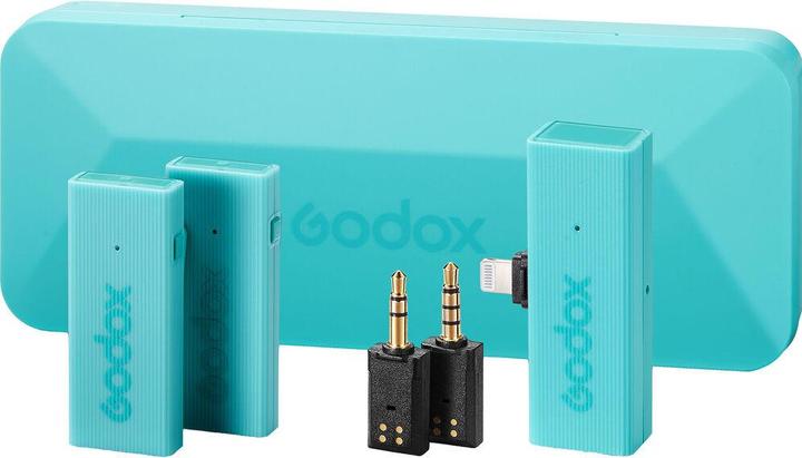 Immagine prodotto Godox MoveLink Mini Lightning Kit 2 2.4 GHz 1 ricevitore e 2 trasmettitori blu (novità)
