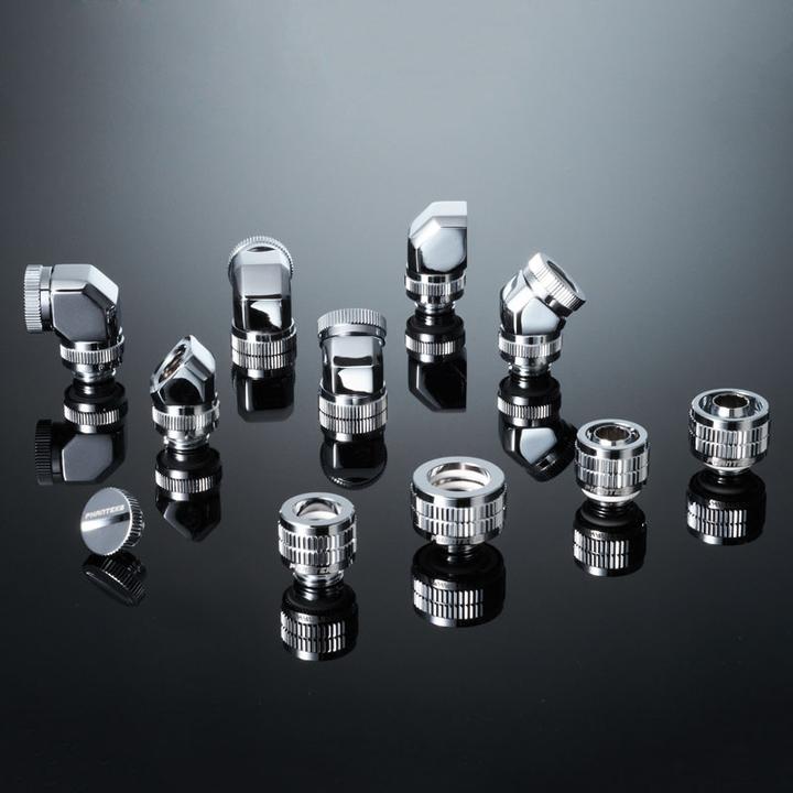 Actual product image Phanteks Glacier Rotary Connector 45 degree G1/4 inch male to 12mm female hardtube - rotatable