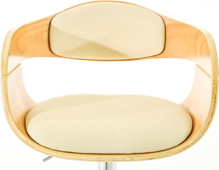 Actual product image CLP Set of 2 Kingston bar stools imitation leather, natural/cream