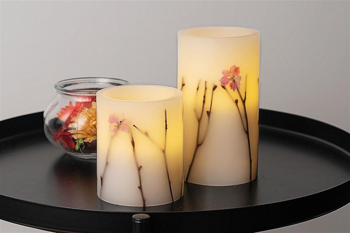 Image du produit Pauleen Bougie de cire LED Shiny Blossom (lot de 2) (2 x)