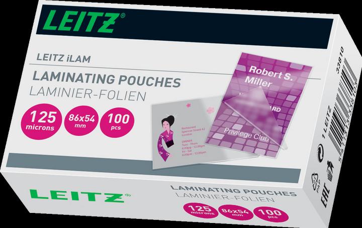 Actual product image Leitz Laminating foil pouch 54x86mm (54 x 86 mm, 100 Piece, 125 µm)