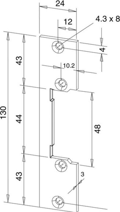 Actual product image effeff Flat striking plates for door openers (Striking plate)