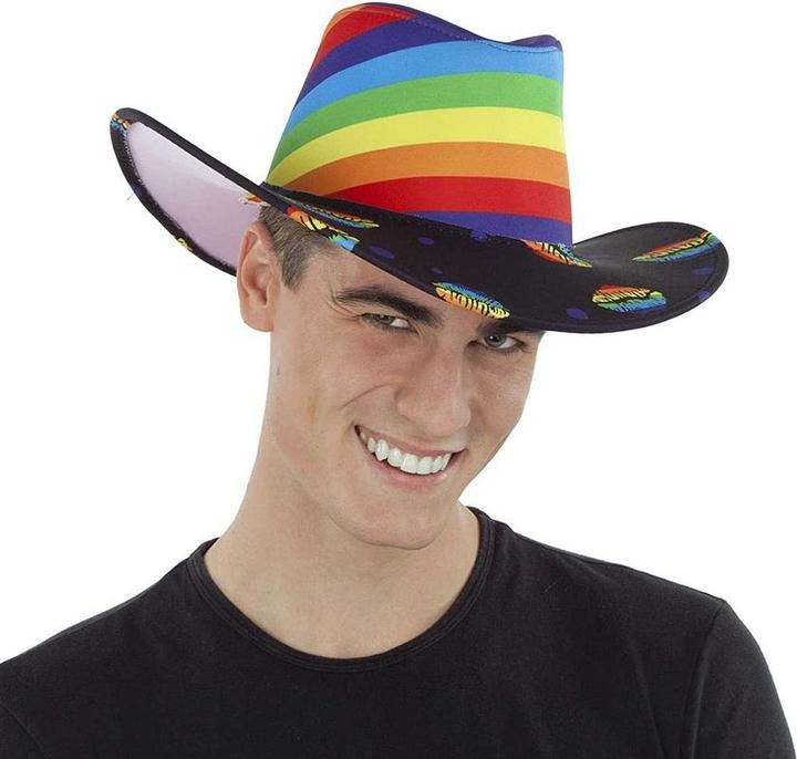 Actual product image My Other Me Hat Kiss rainbow one size fits all