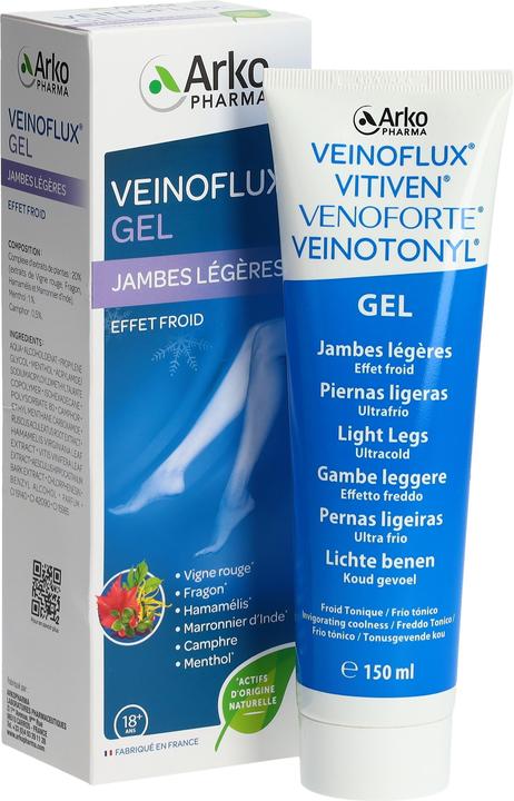 Produktbild Arkopharma Veinoflux Gel mit kühlendem Effekt (Fussdeodorant & -puder, 150 ml)