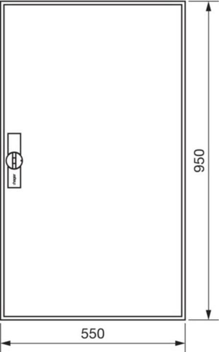 Produktbild Hager ZB22S - 550 mm - 205 mm - 950 mm - 1 Stück(e)