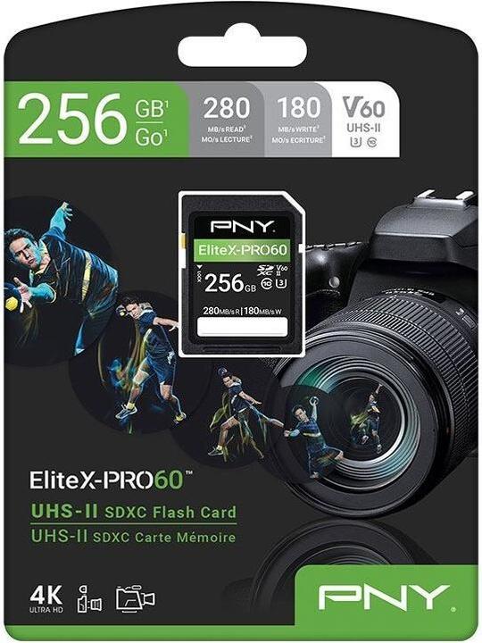 Produktbild PNY Elite X-Pro 60 (256 GB, SDXC, U3, UHS-II)