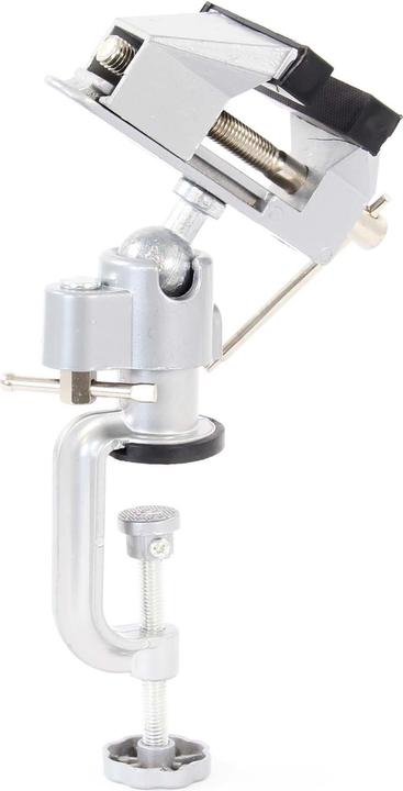 Actual product image XPOtool Mini Vice 360° Swivelling Aluminium Bench Vice with 50mm Jaw Width for Workbench Workshop (50 mm)