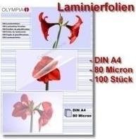 Actual product image Olympia Laminating foils (A4, 100 Piece, 80 µm)