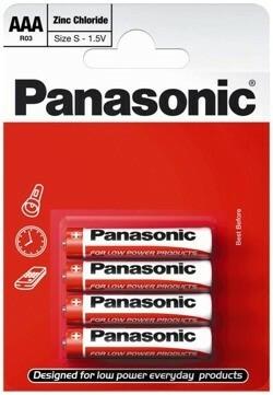 Actual product image Panasonic Battery R03 Micro 1.5V Set a 4 pieces LR03 1.5V batteries Blister à 4 pcs. (4 pcs., AAA, 650 mAh)