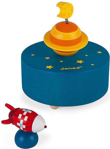 Actual product image Janod Music box rocket with music (English, German, French, Italian)