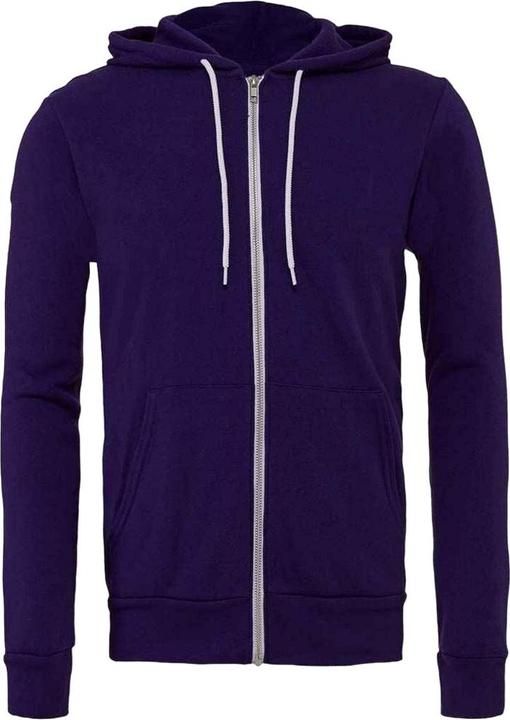Bella Canvas Kapuzenpullover Durchgehender Reissverschluss
