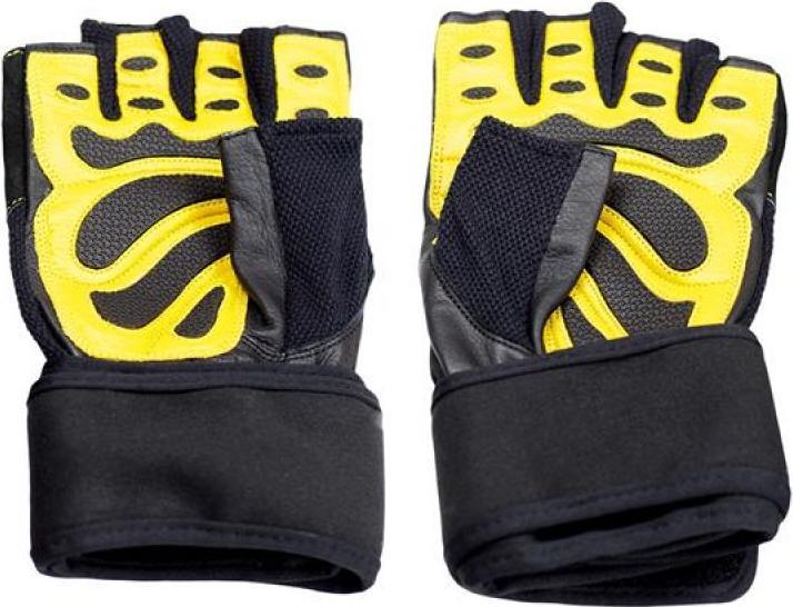 Produktbild HMS Gym Handschuhe Schwarz/Gelb rL (One Size)
