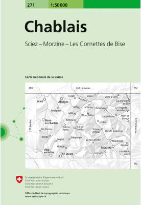 Produktbild Carte géographique 271 Chablais 1:50'000 (Französisch, Collectif, 2024)