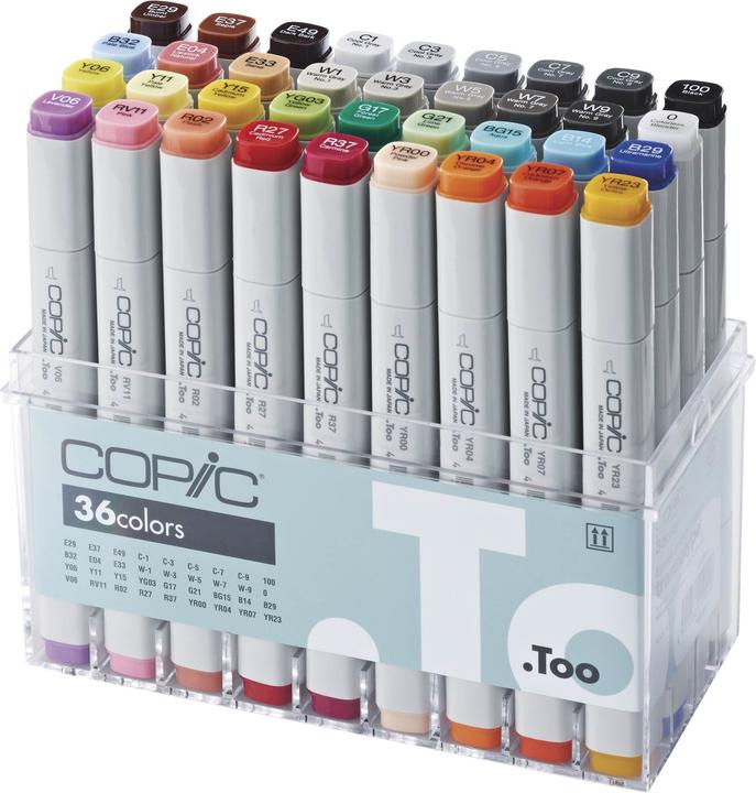 Actual product image Copic Basic Set (Grey, 7 mm, 36 x)