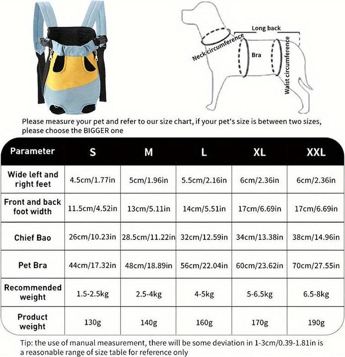 Produktbild Alopini Verstellbarer Tierrucksack für Hunde und Katzen, bequeme Passform, Polyestermaterial mit (Hund, Katze, Atmungsaktiv)